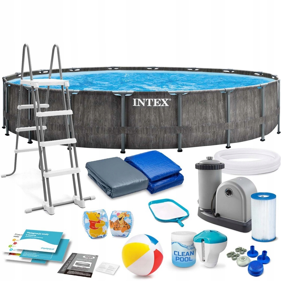 VRTNI OKVIRNI BAZEN S PUMPOM 549 X 122 CM MEGA SET 18 U 1 INTEX NOVO