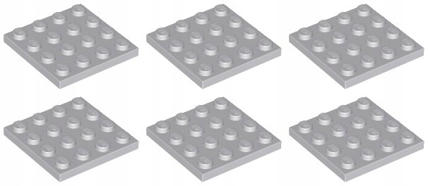 

Lego 3031 Płytka 4x4 szara jasna (12g) 6 szt.
