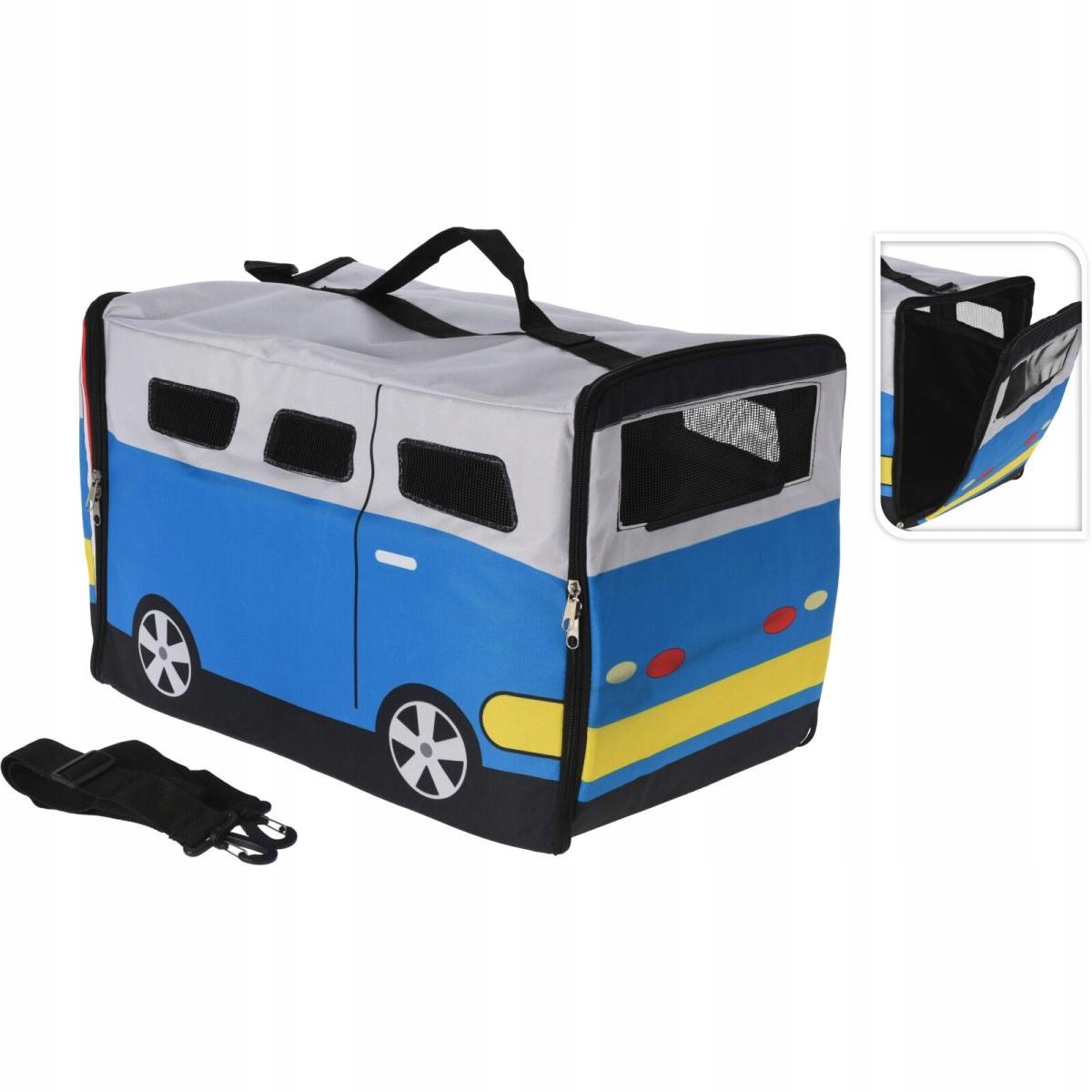 Levně Přepravka Pro Domácí Mazlíčky 52X30X32,5CM Pet Bus Modrá