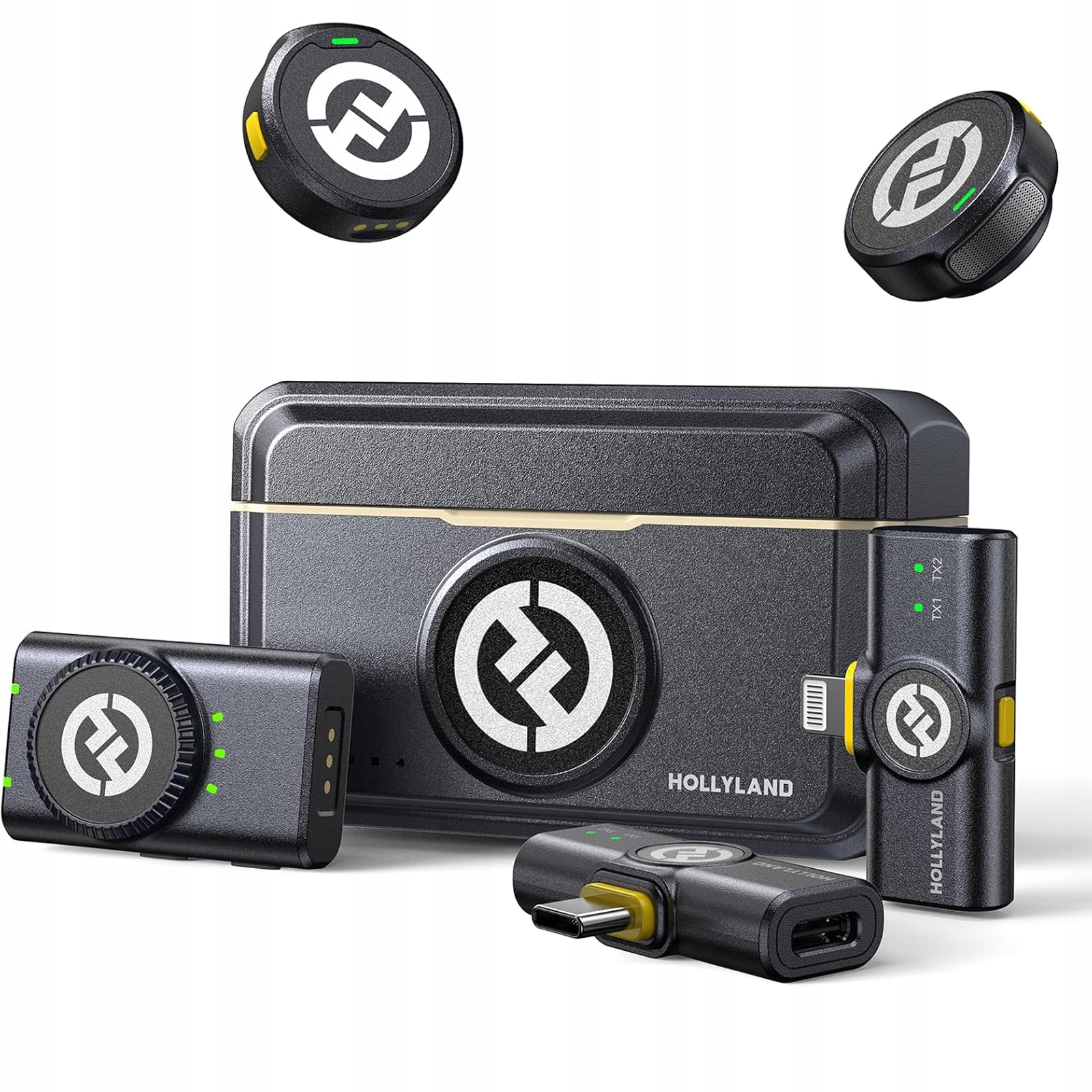 Bezdrátový mikrofon Hollyland Lark M2 Combo 2 TX+3 Rx 48kHz/24-bit 300 m