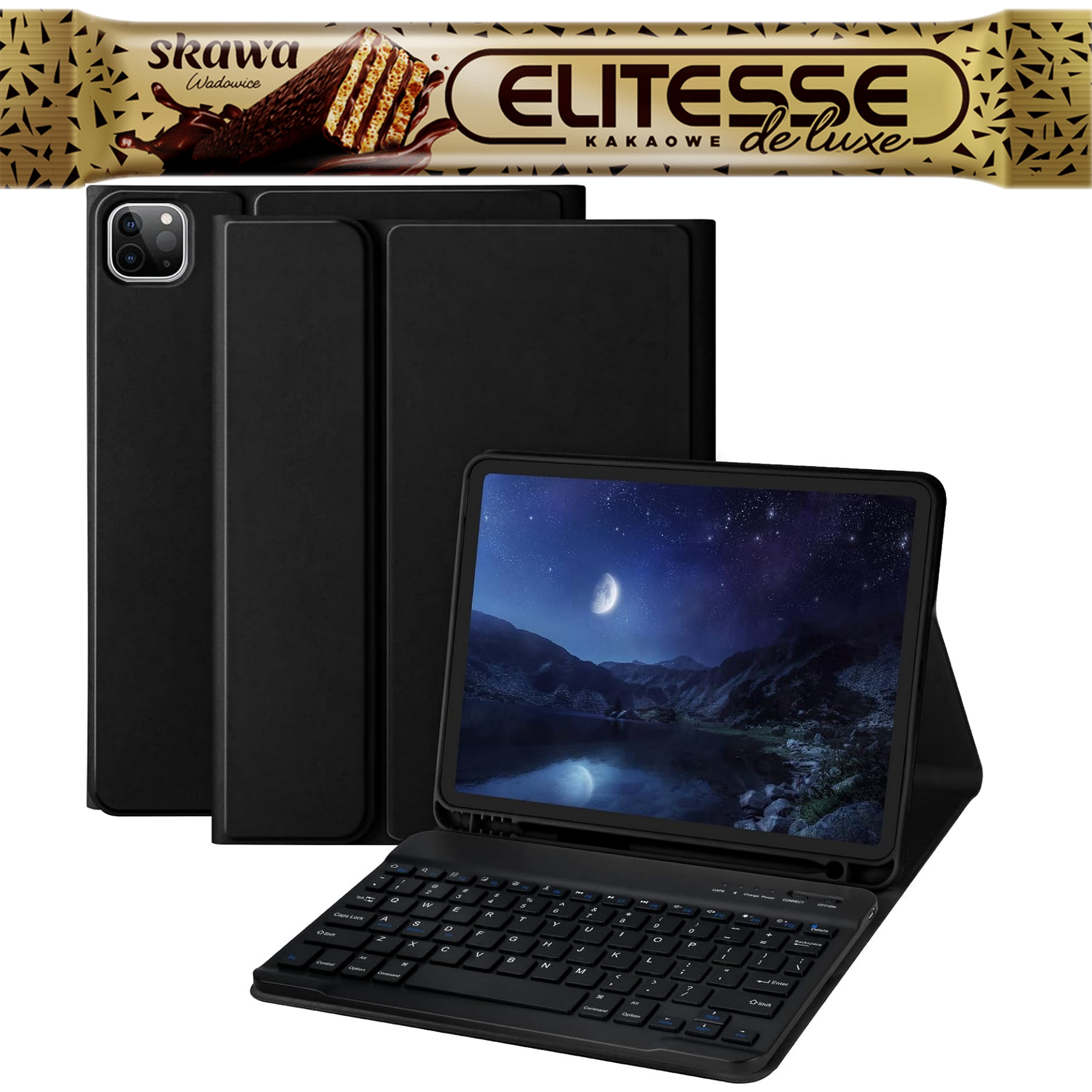 Pouzdro s klávesnicí pro iPad Pro 11 iPad Air 5a/4 iPad 11 Černé