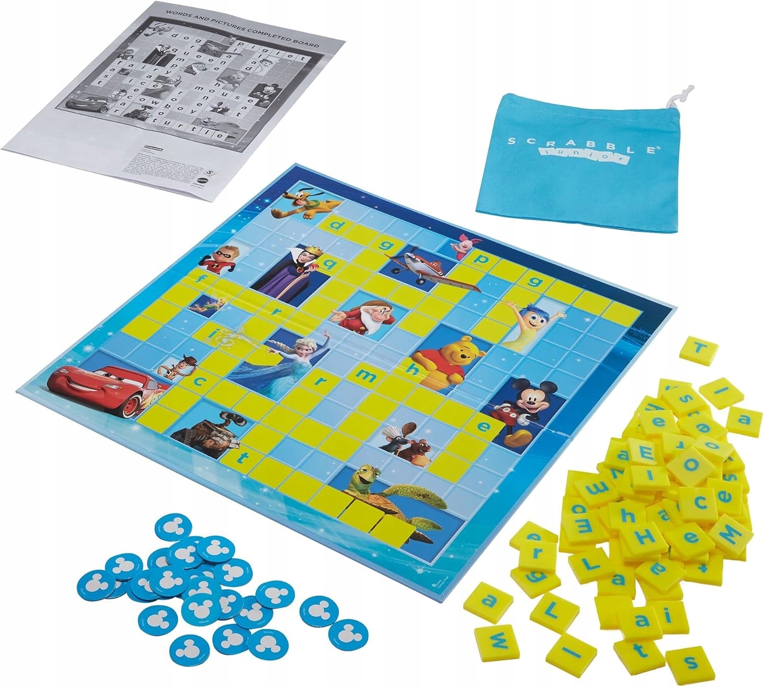 Gra planszowa dla dziecka GKF50 Scrabble Disney Junior wesja angielska
