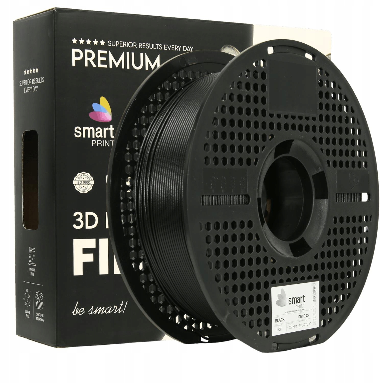 10 x Filament Smart Print Petg+cf Czarny Carbon Włókno Węglowe 1.75mm 1kg