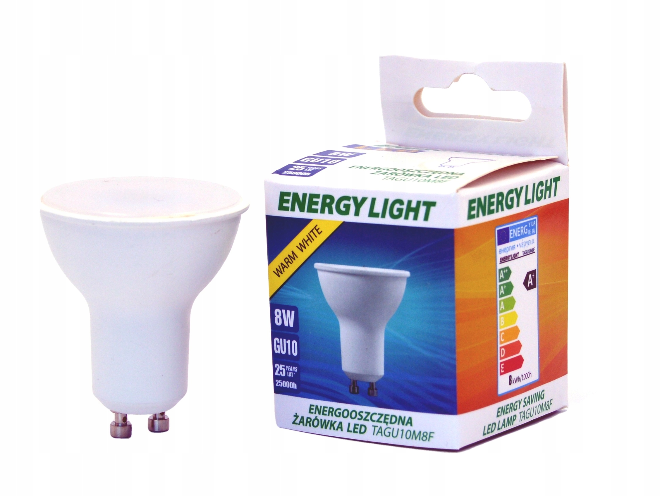 

Żarówka Led Gu10 8W oczko halogen ledowy ciepła