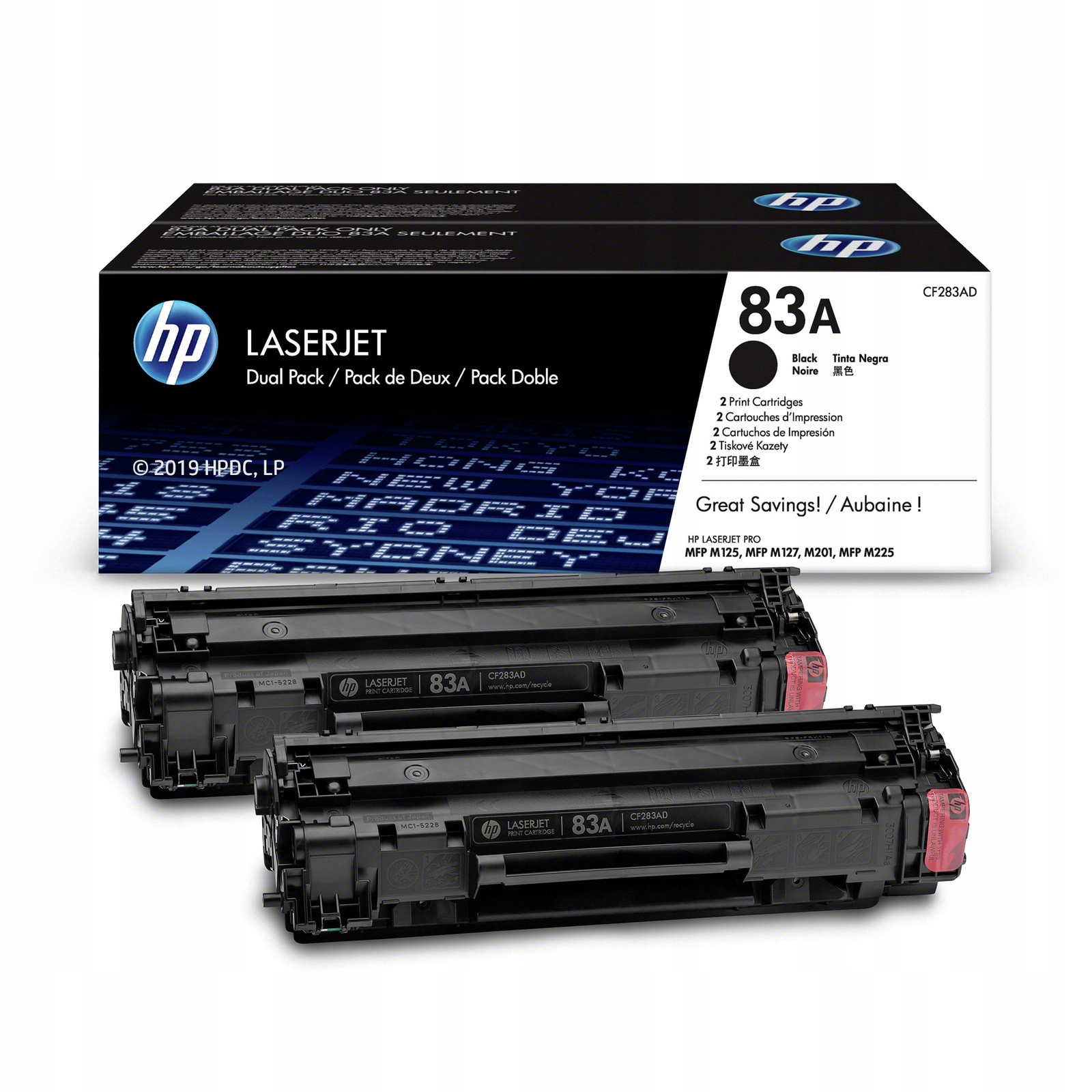 Hp CF283AD 83AD M125 M127 M225 M201 2-pak Oryginał