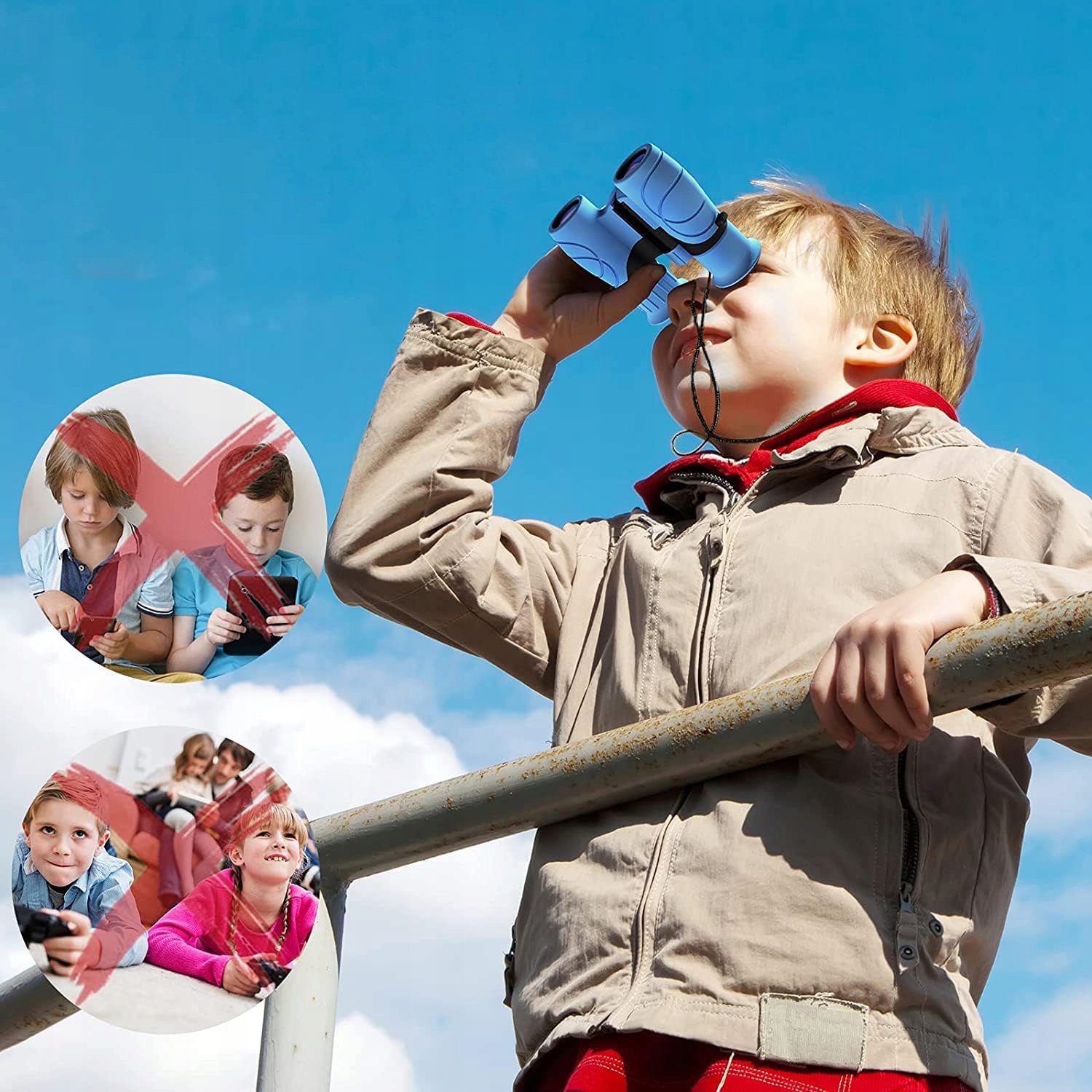 8X21 HD LORNETKA DZIECIĘCY WODOODPORNY TELESKOP DOBRE NA PIESZE WĘDRÓWKI Marka bez marki