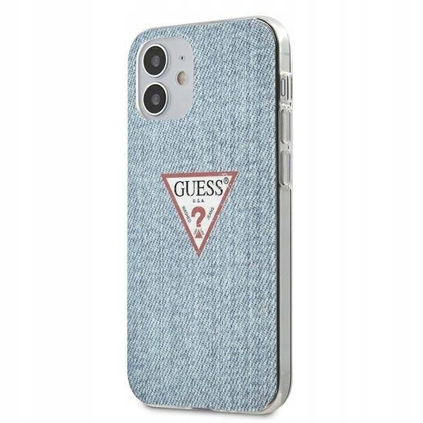 Etui Guess Jeans Collection na iPhone 12 mini niebieskie Guess