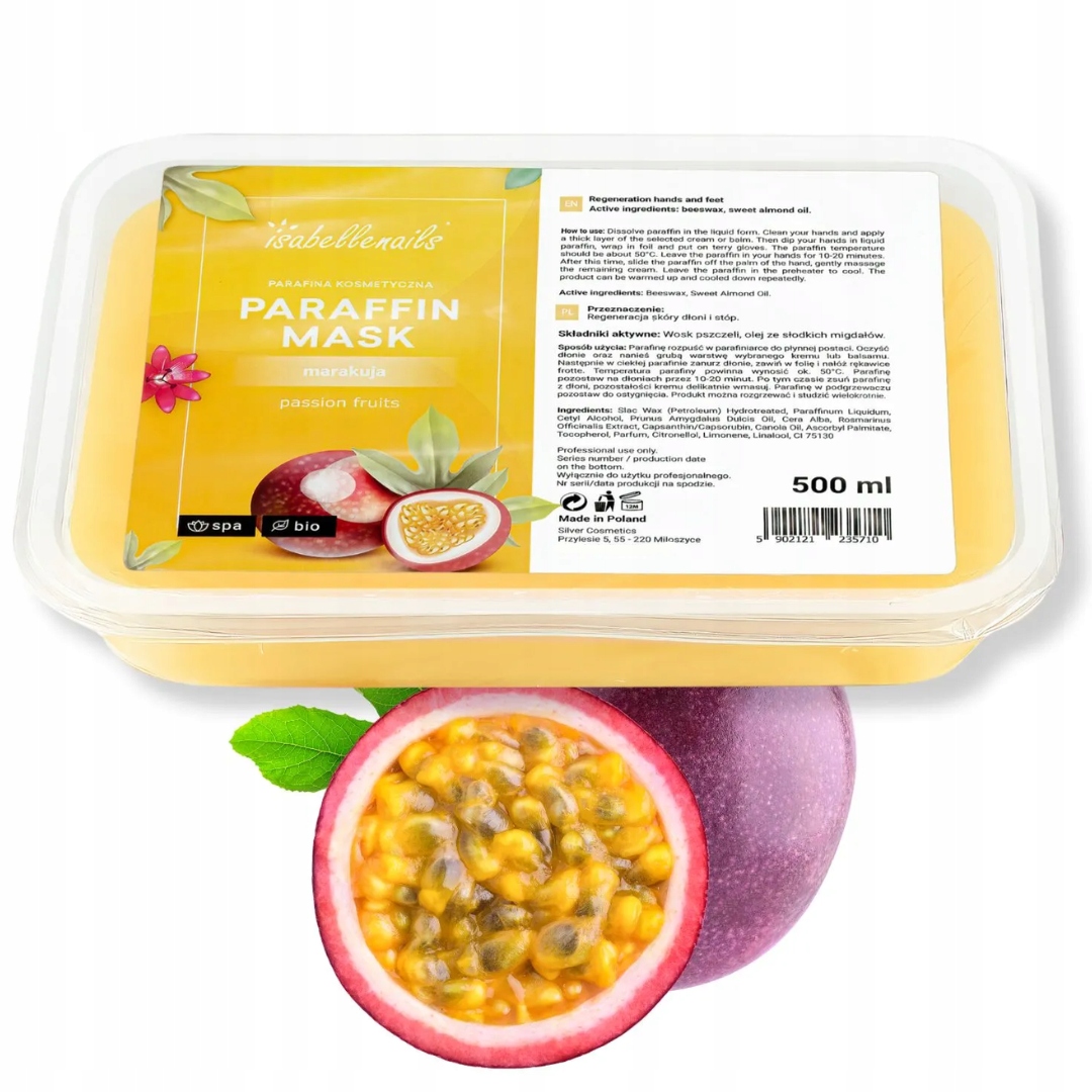 Parafina kosmetyczna do stóp dłoni 500ml MARAKUJA