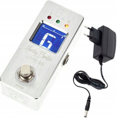 Chromatická podlahová ladička pro basovou kytaru Napájecí zdroj Harley Benton CPT-20