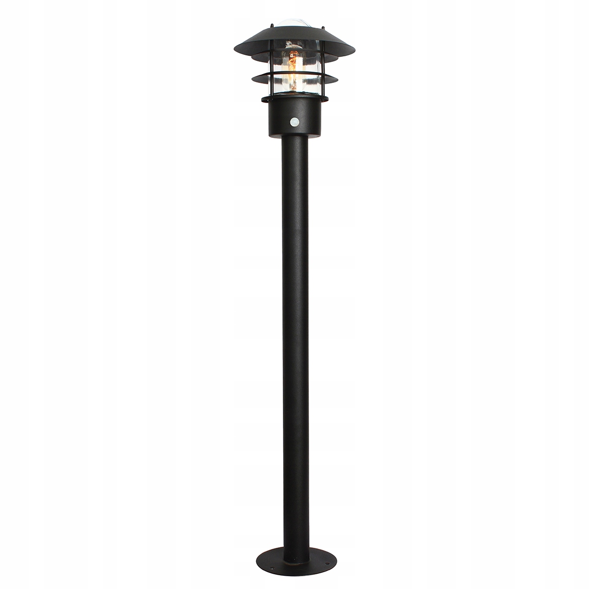 Vonkajšia stojaca lampa s industriálnym senzorom čierna 100 cm Elstead