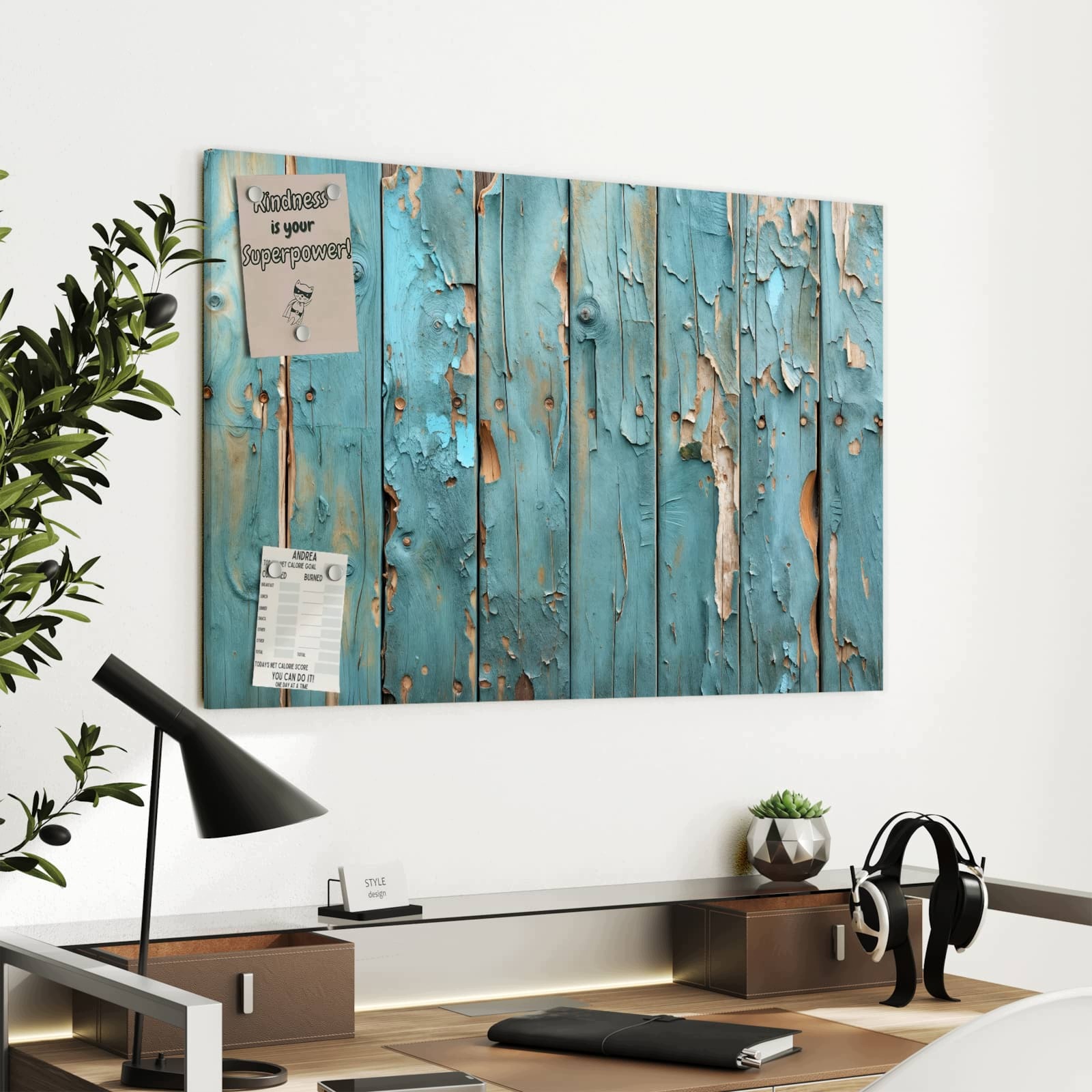 Magnetická tabule Odlupující se se Prkna 90 × 60 cm