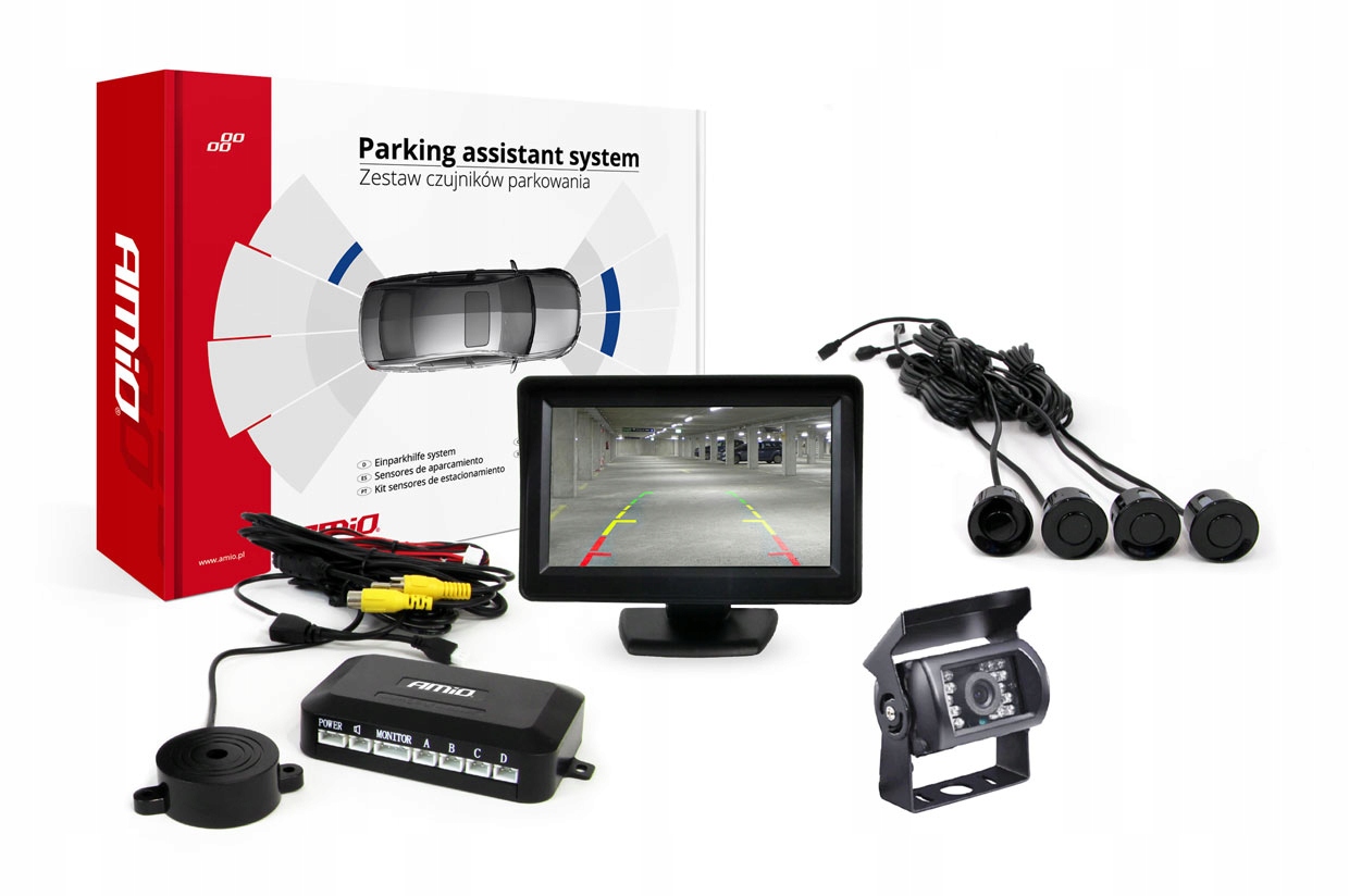Parkovací set cúvací monitor 4,3'' kamera Ir Tft TFT01 HD-501-IR