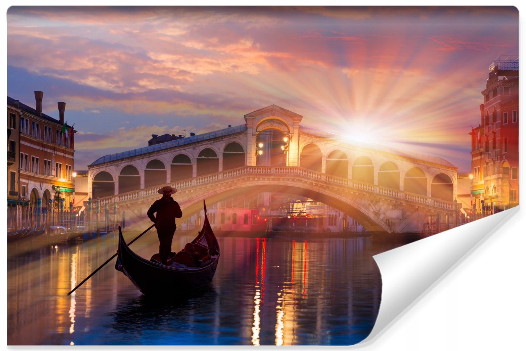 Fototapeta 3D Benátky gondola do ložnice 90x60