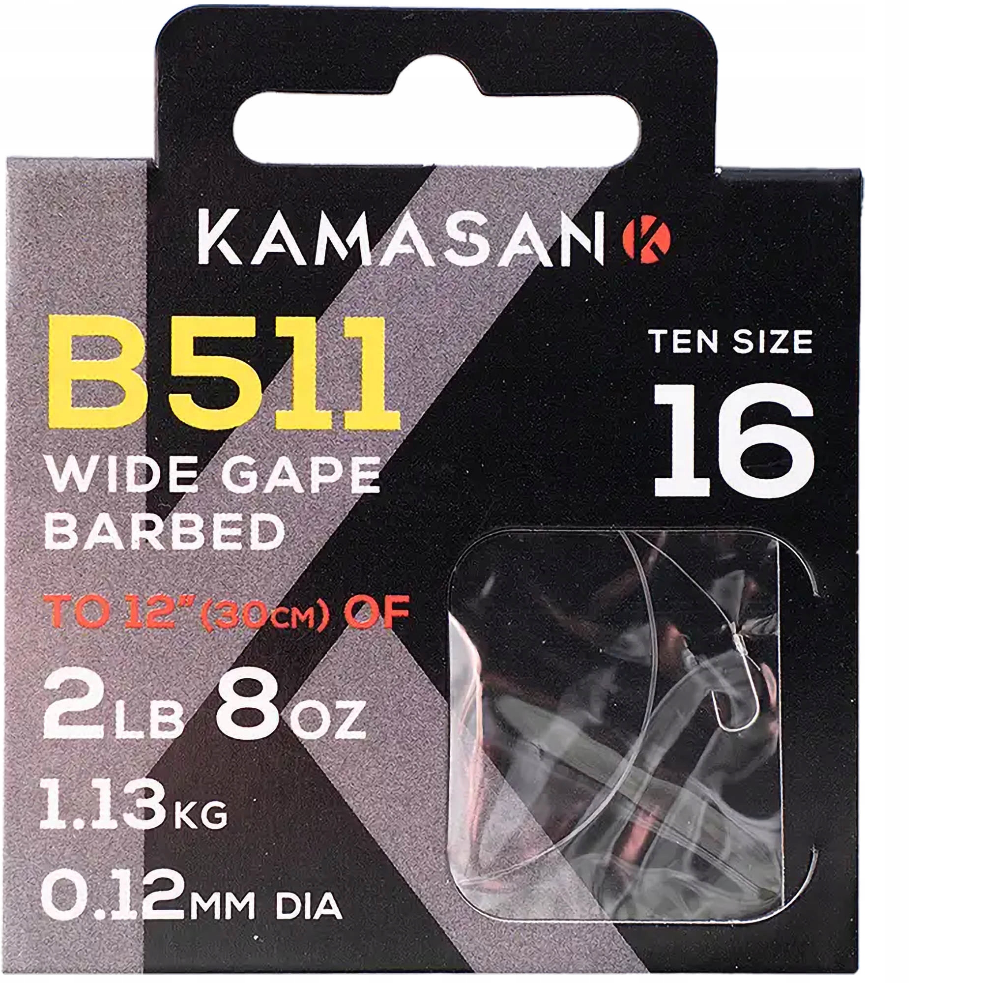 Przypony Kamasan B511 Barbed 30cm 0,13mm 14