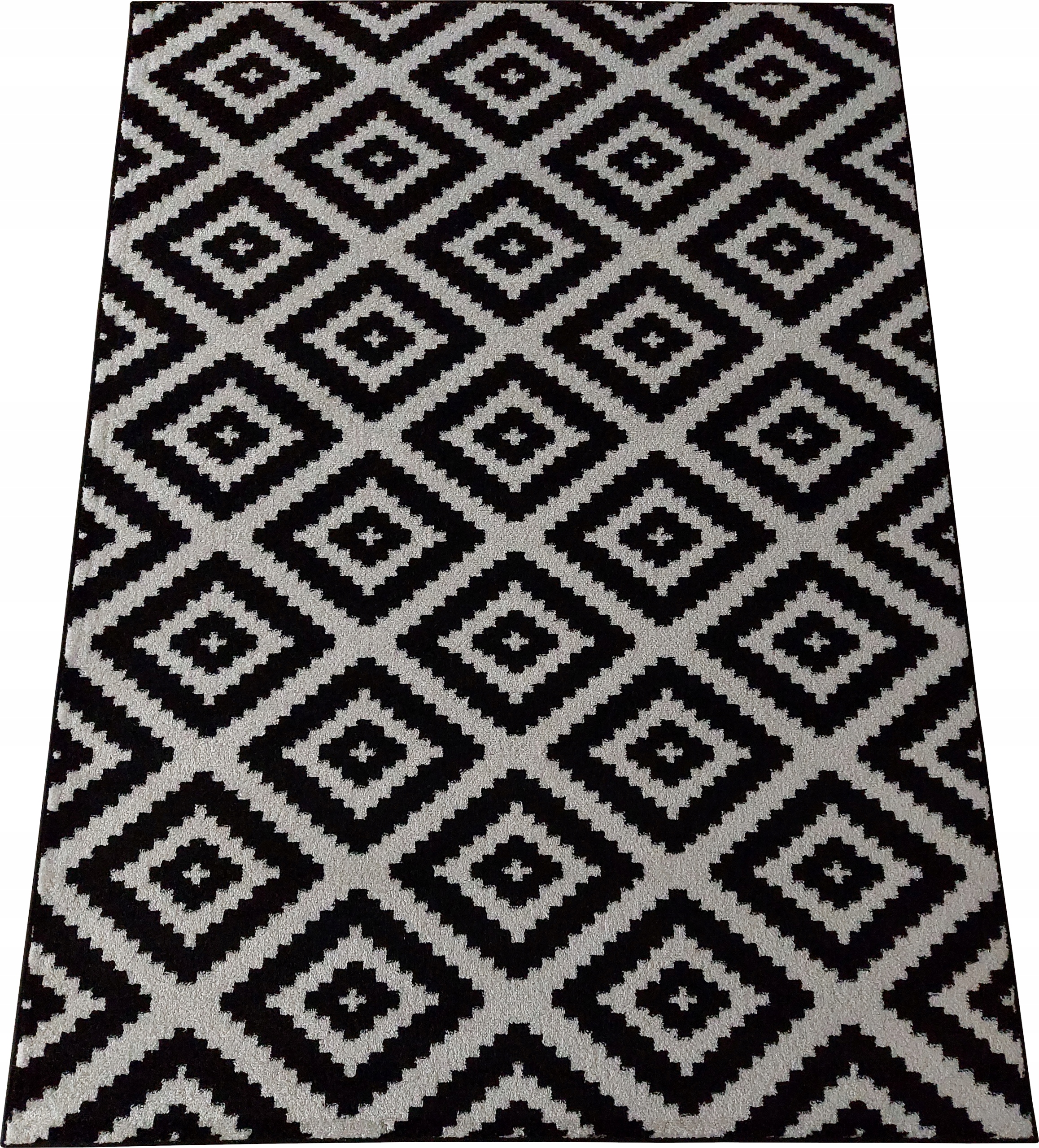 Koberec Mono černobílý kvalita účesu 133/190