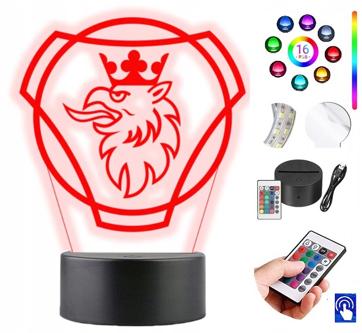 

Lampka Nocna Tir Ciężarówka Scania 16 Led Plexido
