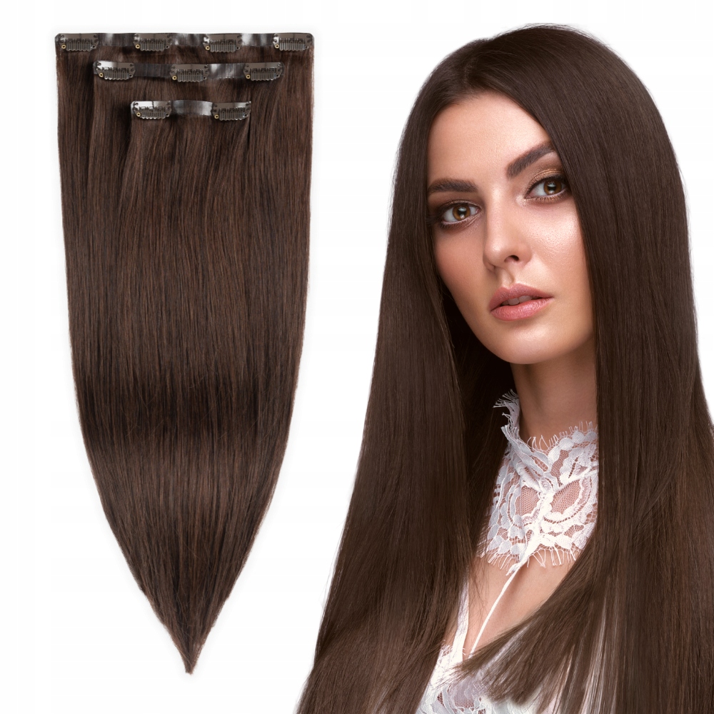 

Bezszwowe Clip In włosy naturalne 50 cm 3 taśmy #3