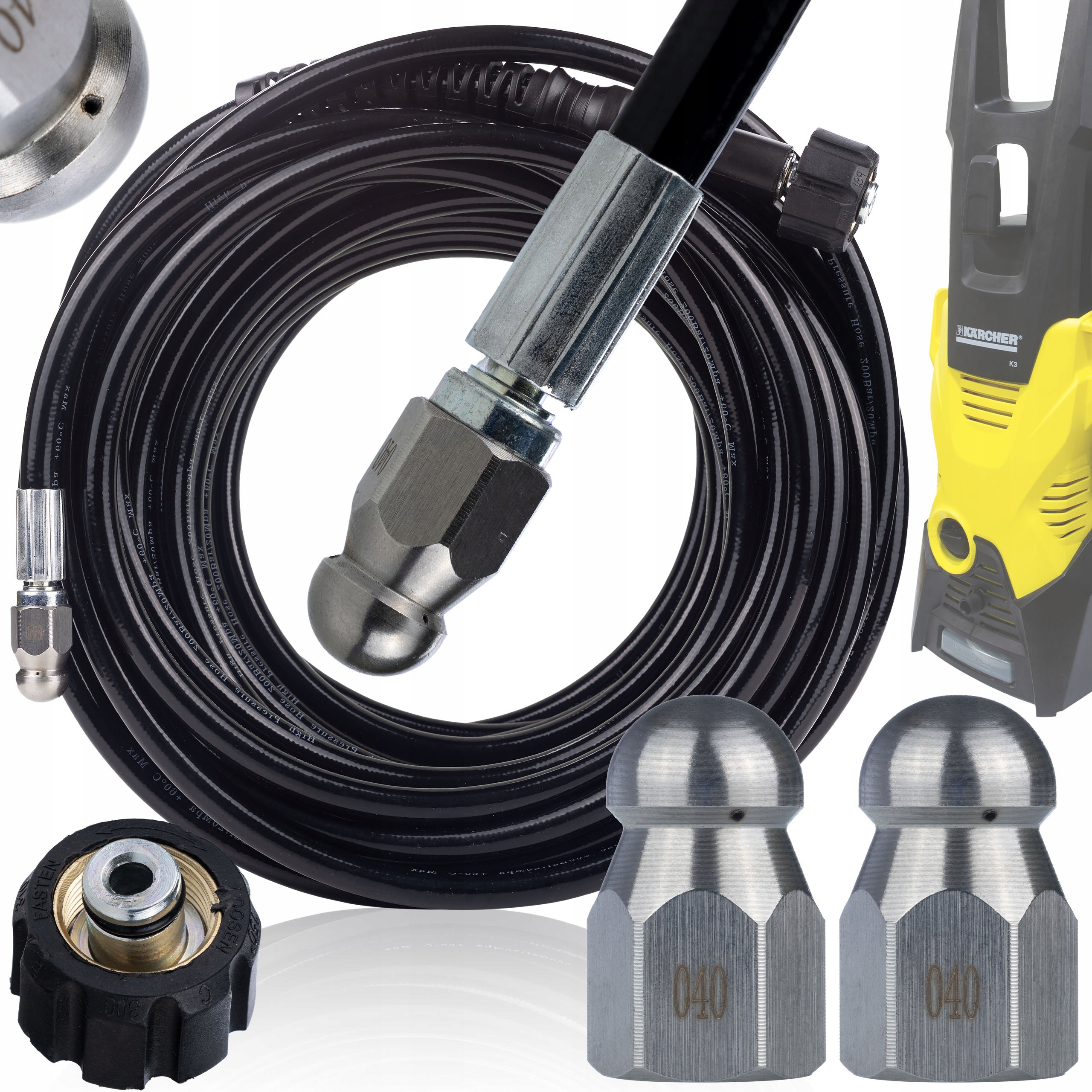 Wąż Do Czyszczenia Kanalizacji 20M Gwint M22 Karcher K2-K7 Zapasowa Dysza