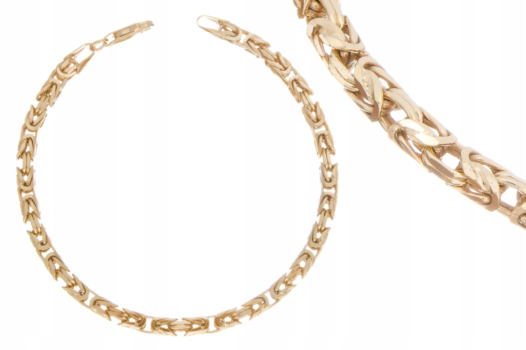 Stříbrný Náramek Královská Byzantina 22 CM 3,5 MM