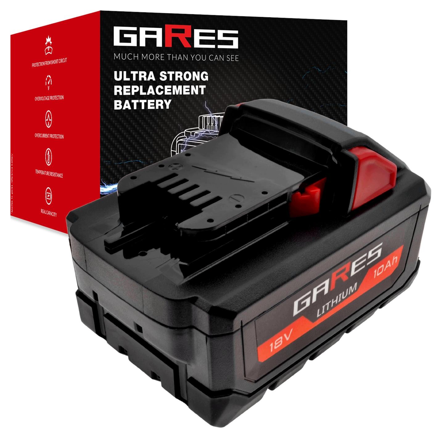 Akumulátor Baterie Gares pro Milwaukee M18 HB8 18V 8,0Ah