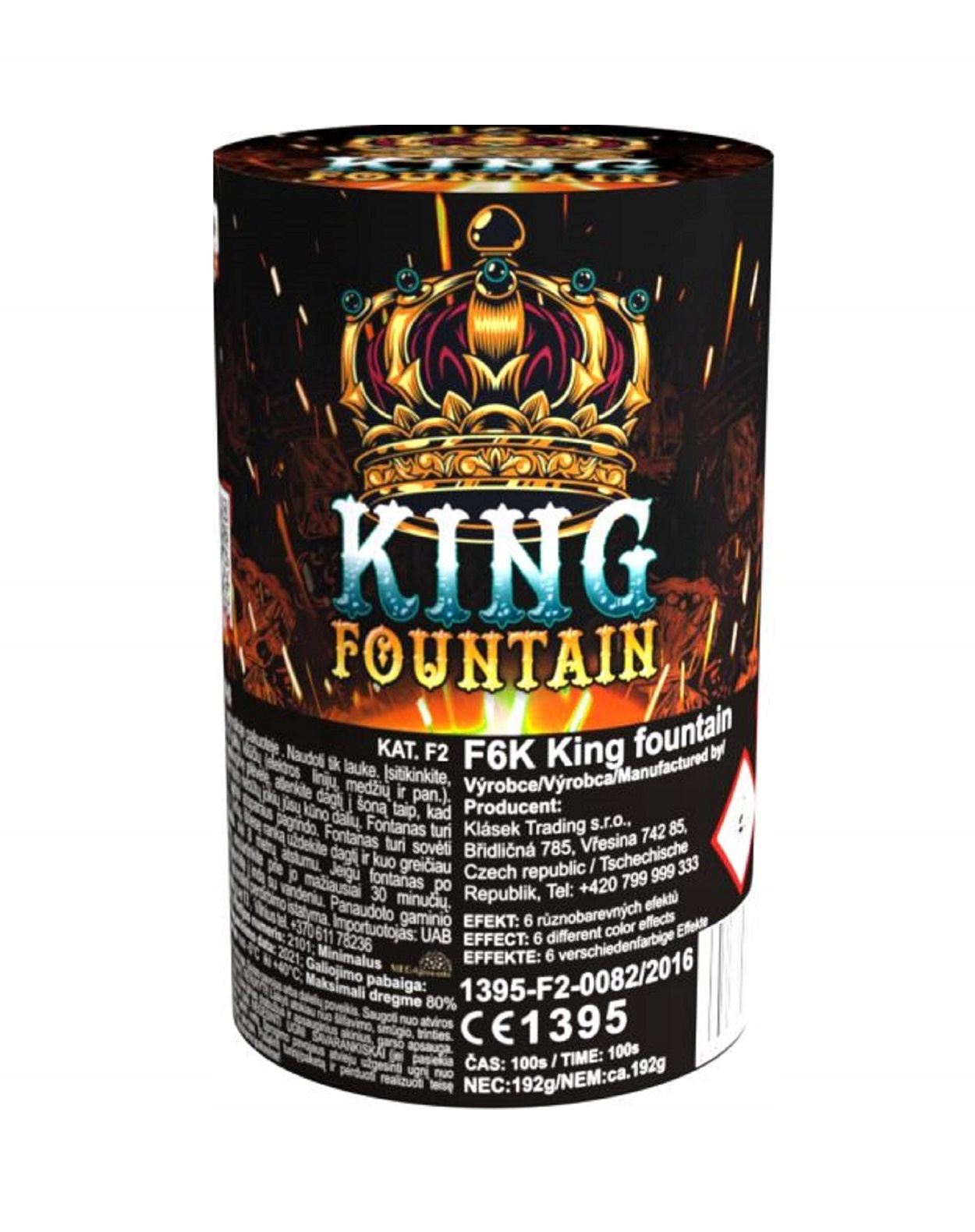 

Duża Fontanna Iskier King Kolorowy Wulkan F6K