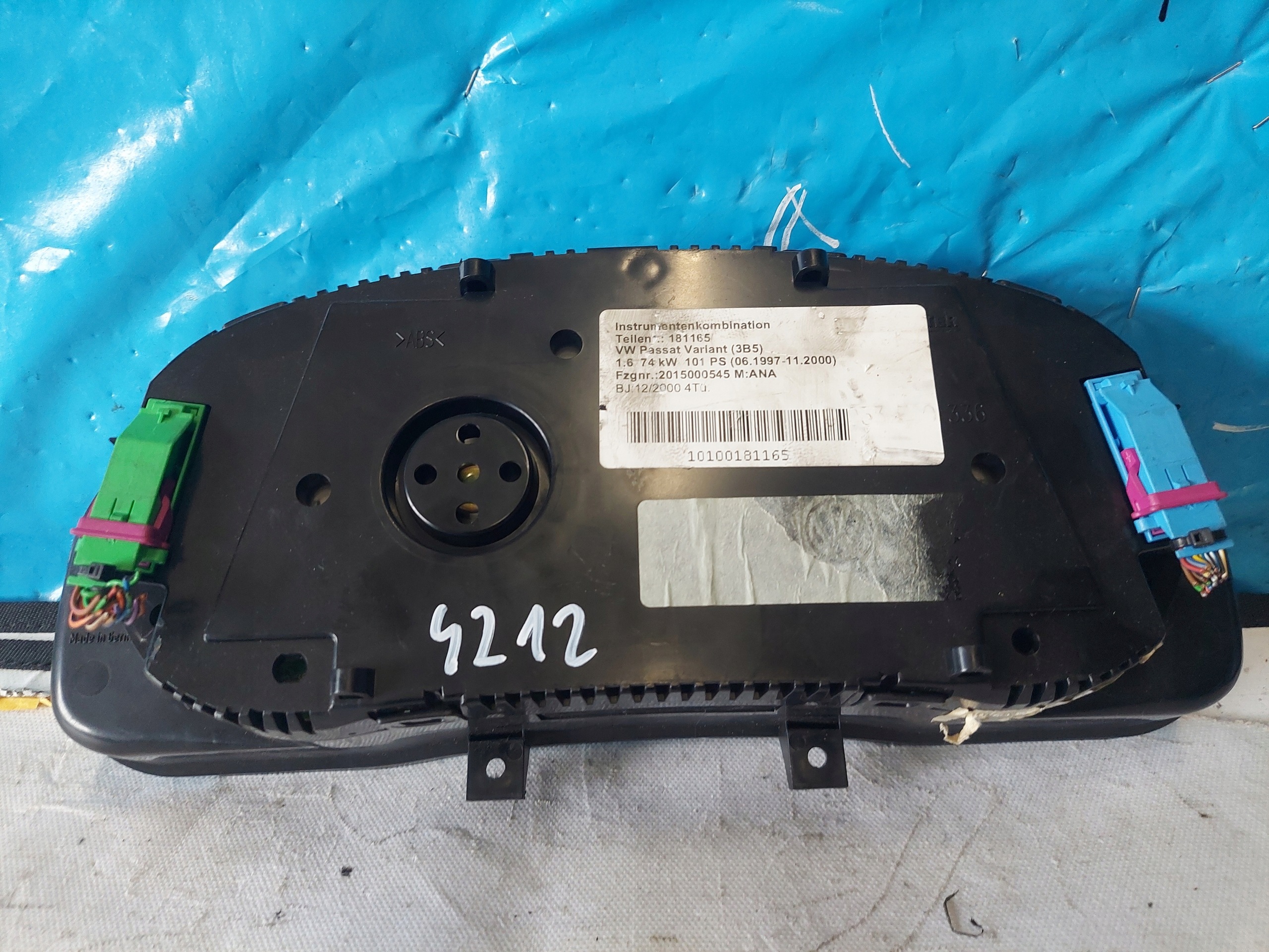 dials clock PASSAT B5 1.6 B 3B0920802