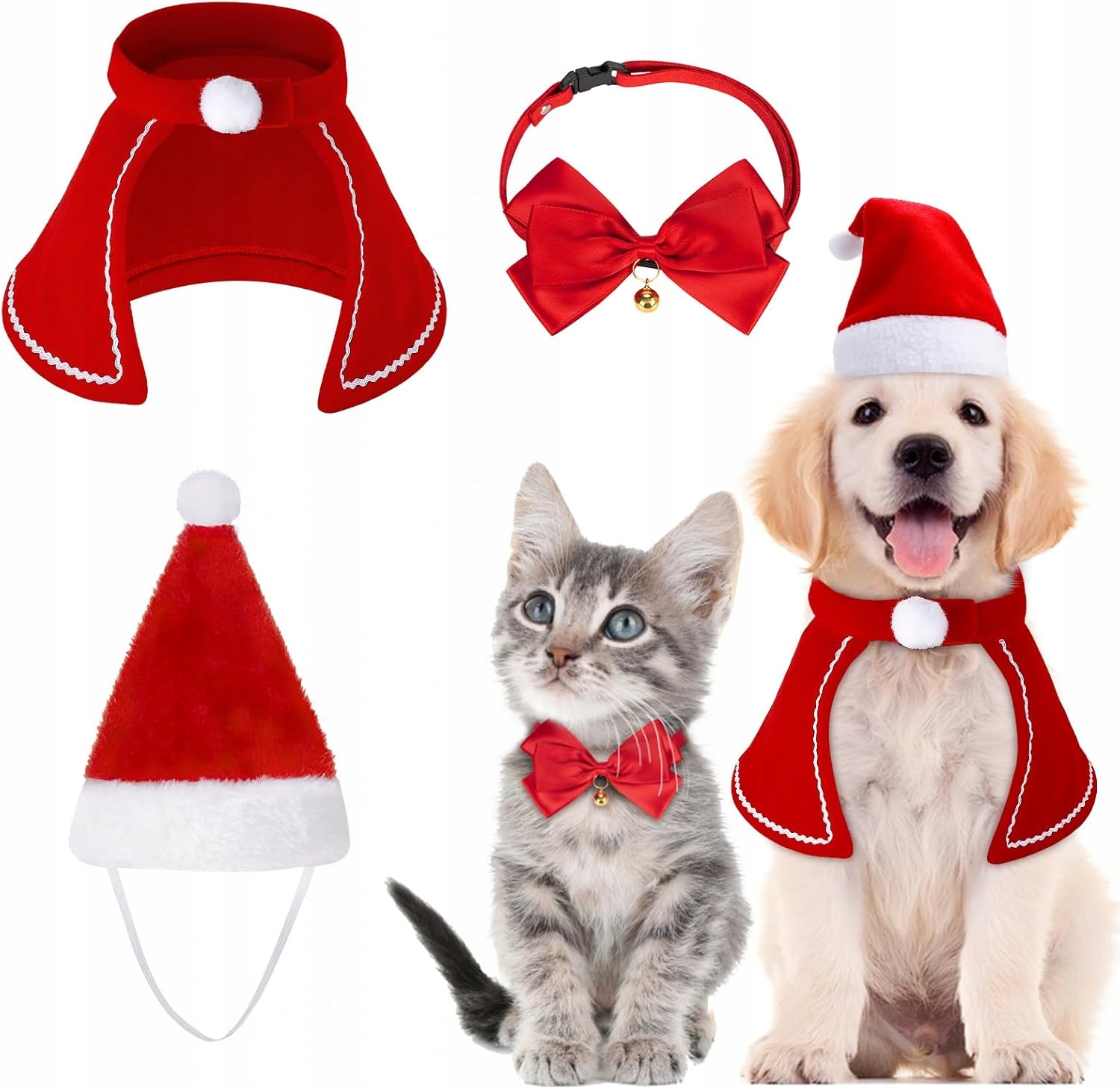 Levně Oblečení a kostýmy Oblečení Pro Psa Teplý Vánoční Svetr červený