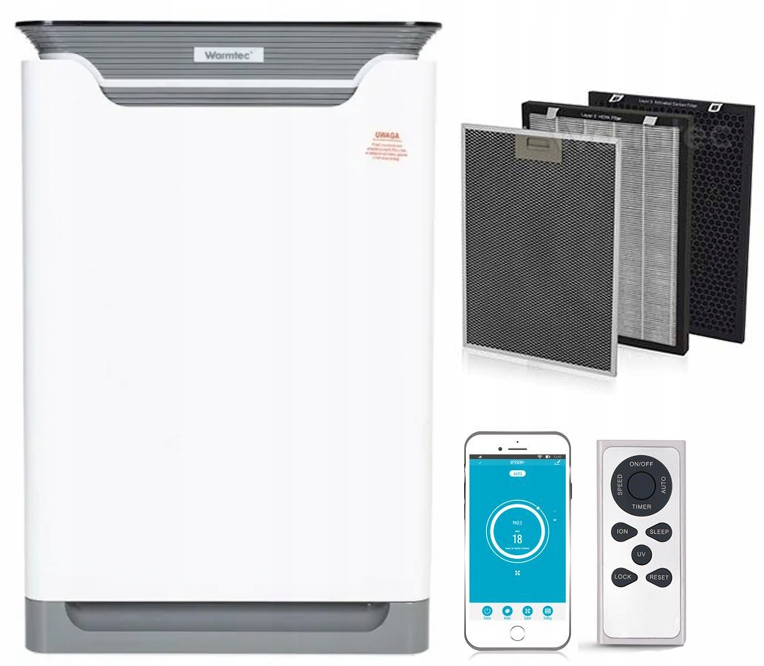 Čistička vzduchu s ionizátorem 8v1 80 m2 tichá