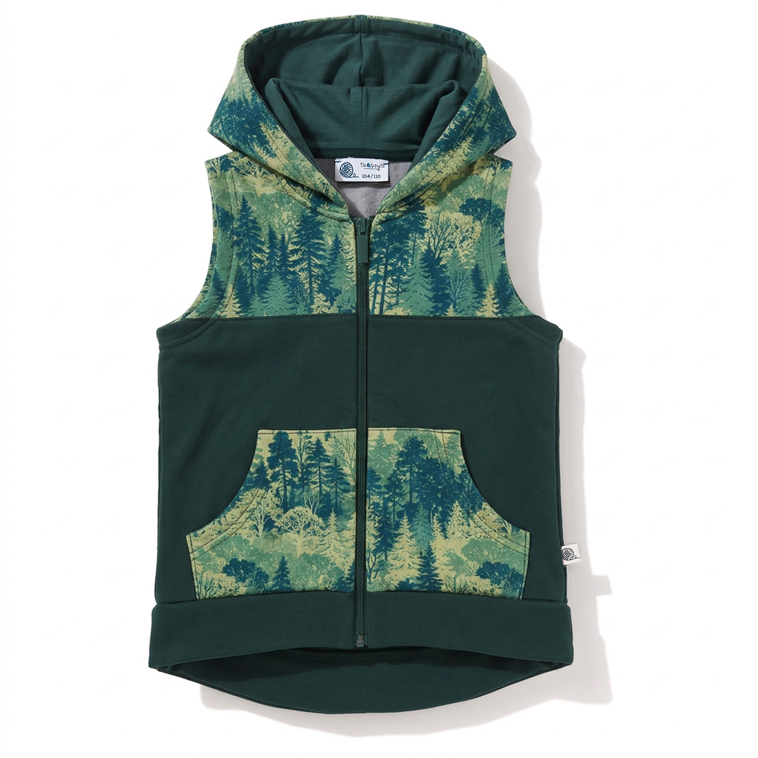 TuSzyte Bezrękawnik softshell z kapturem, sezon przejściowy R.116/122