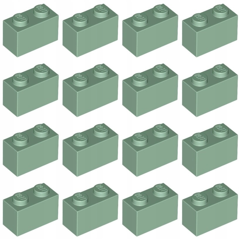 

Lego 3004 Klocek 1x2 sand green Nowy (12g) 16 szt