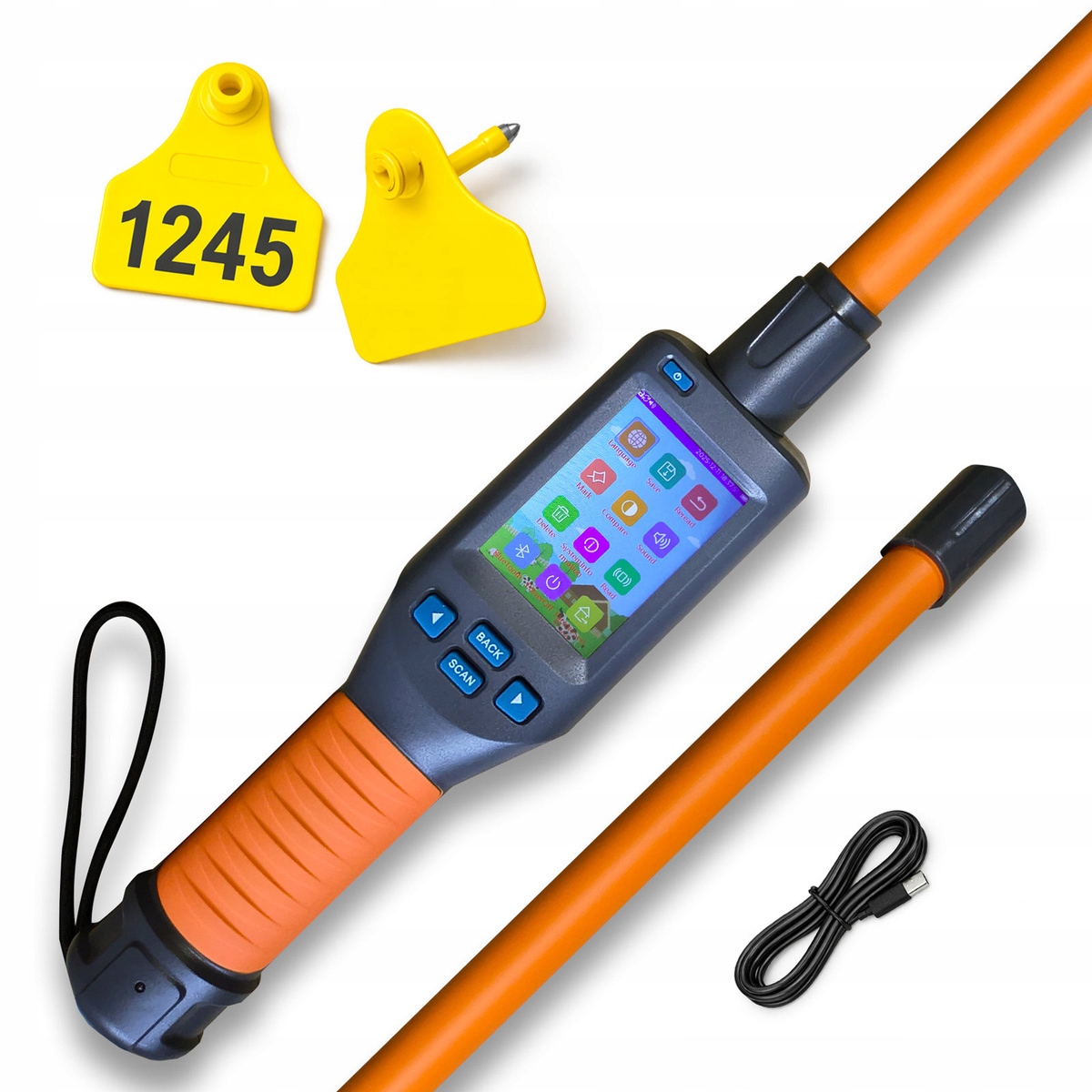 Czytnik mikroczipów czipów kolczyków Rfid Fdx-b Hdx Bluscan X800 Stick