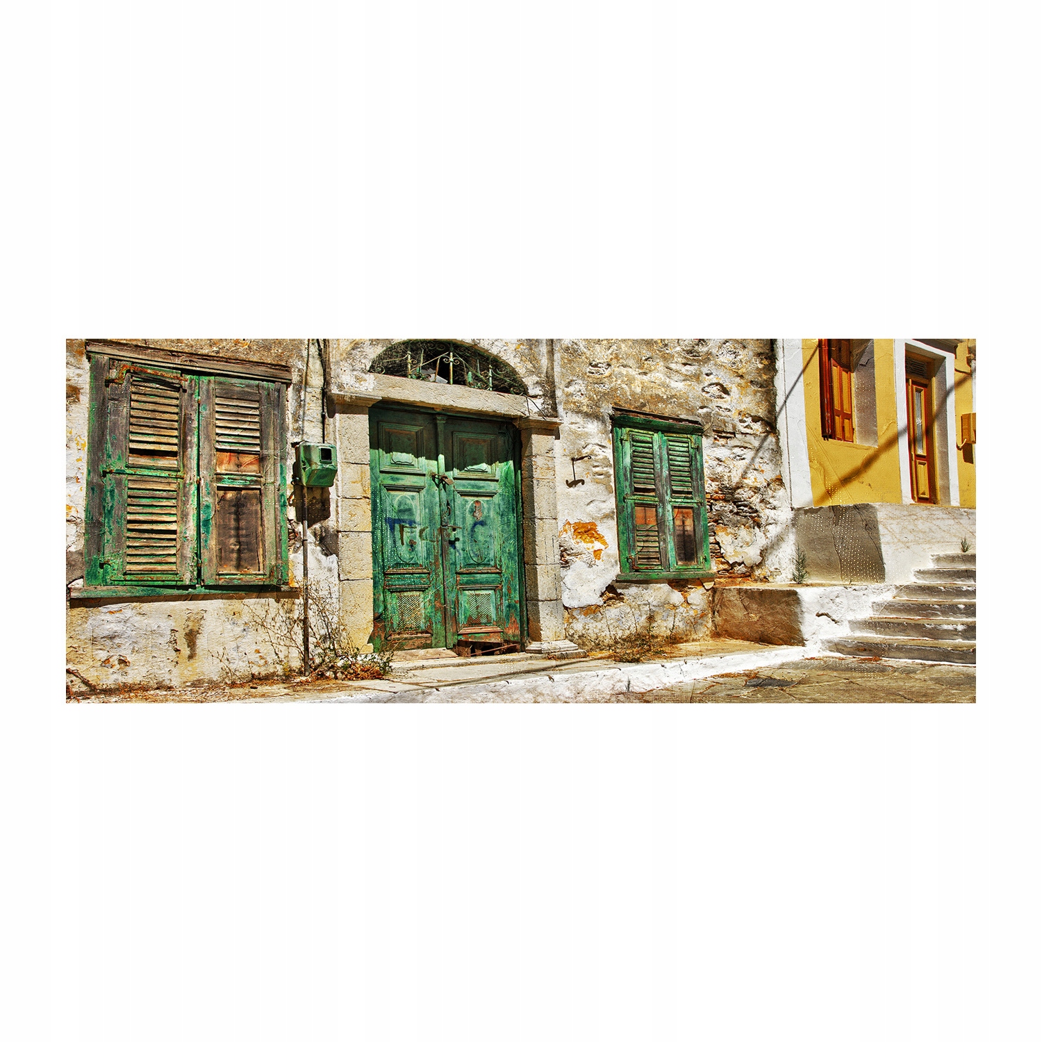 

Foto obraz akryl zdjęcie Greckie uliczki 125x50 cm