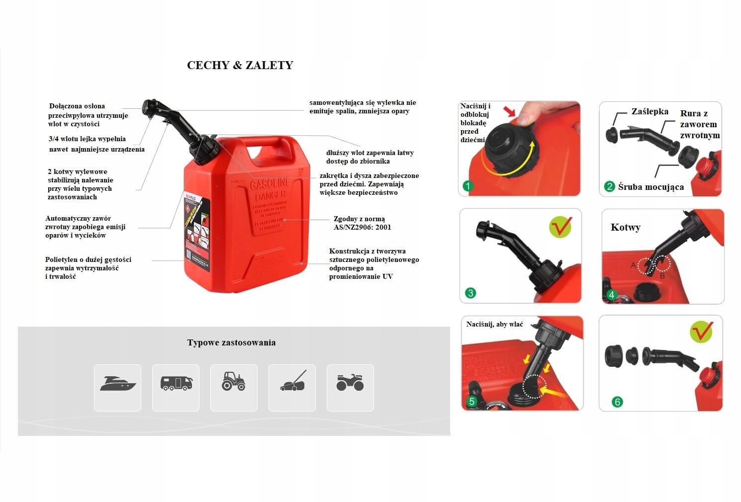 KANISTER 10L Z AUTOMATYCZNYM LEJKIEM ZOLTY Producent code 3031011