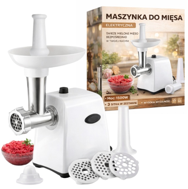 Maszynka Do Mielenia Mięsa Elektryczna Mocna Szatkownica Wielofunkcyjna