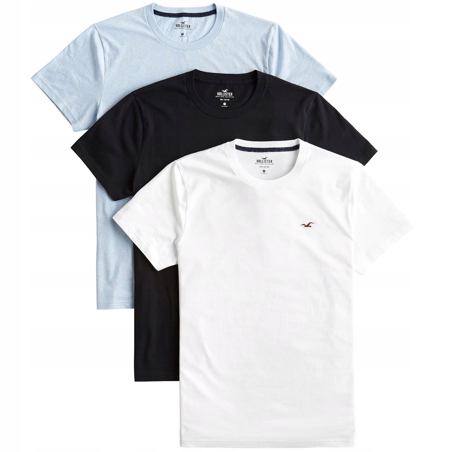 

Hollister Abercrombie Zestaw T-Shirt 3 sztuki L