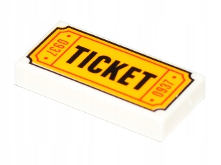

Lego 3069bpb0584 Płytka gładka 1x2 Ticket (1g)