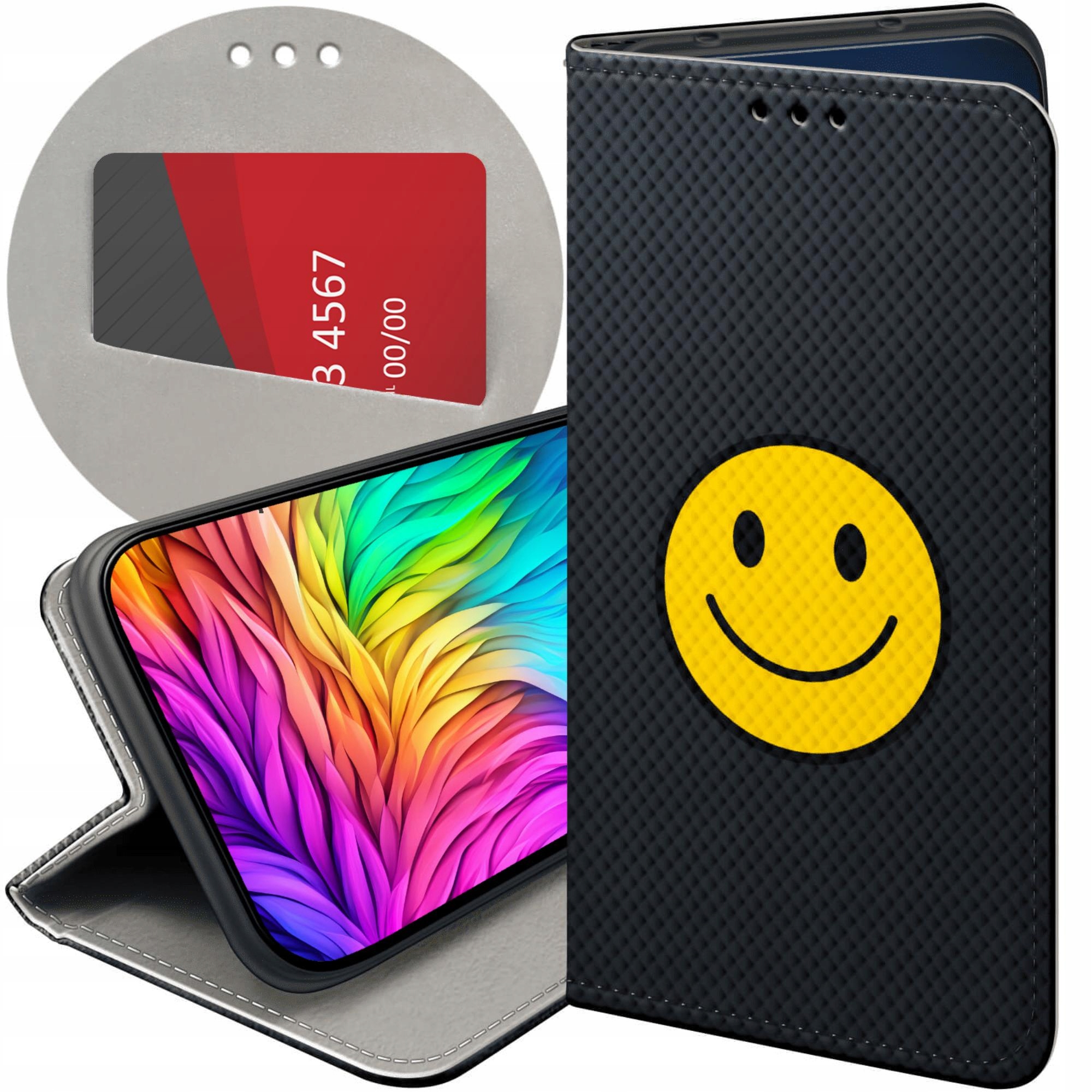 Etui Z Klapką Do Xiaomi Redmi Note 12 Pro Plus Uśmiech Smile Emoji