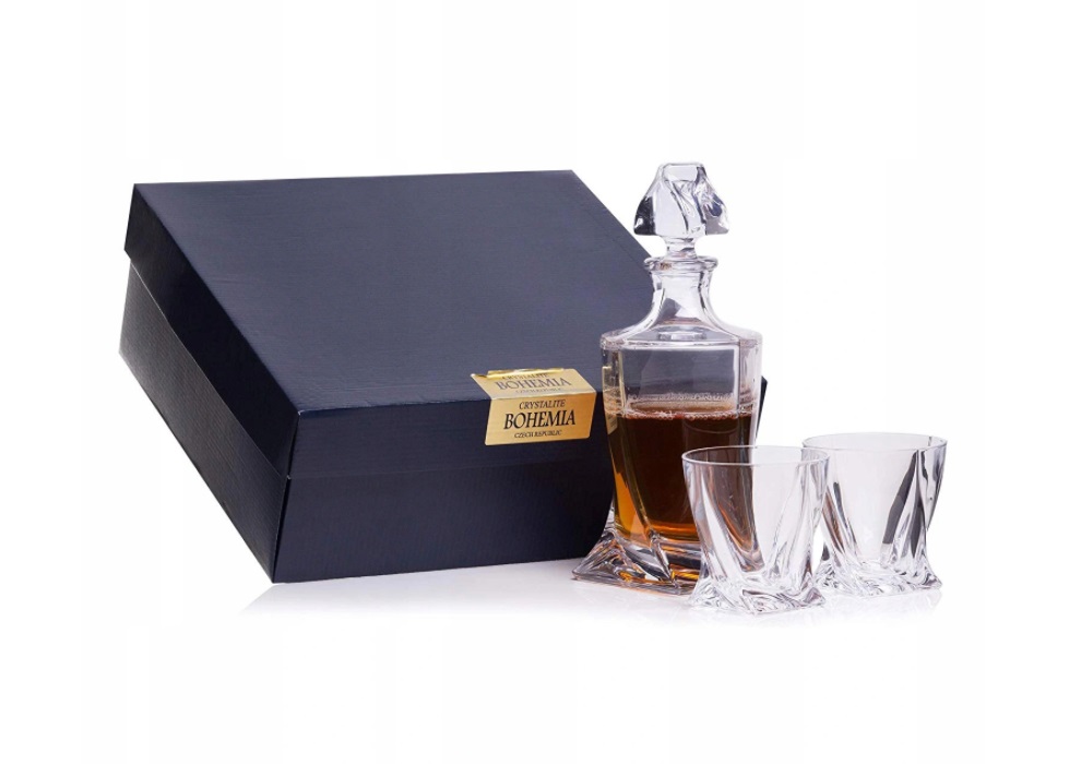 BOHEMIA QUADRO WHISKY KARAFKA + 6 SZKLANEK PREZENT