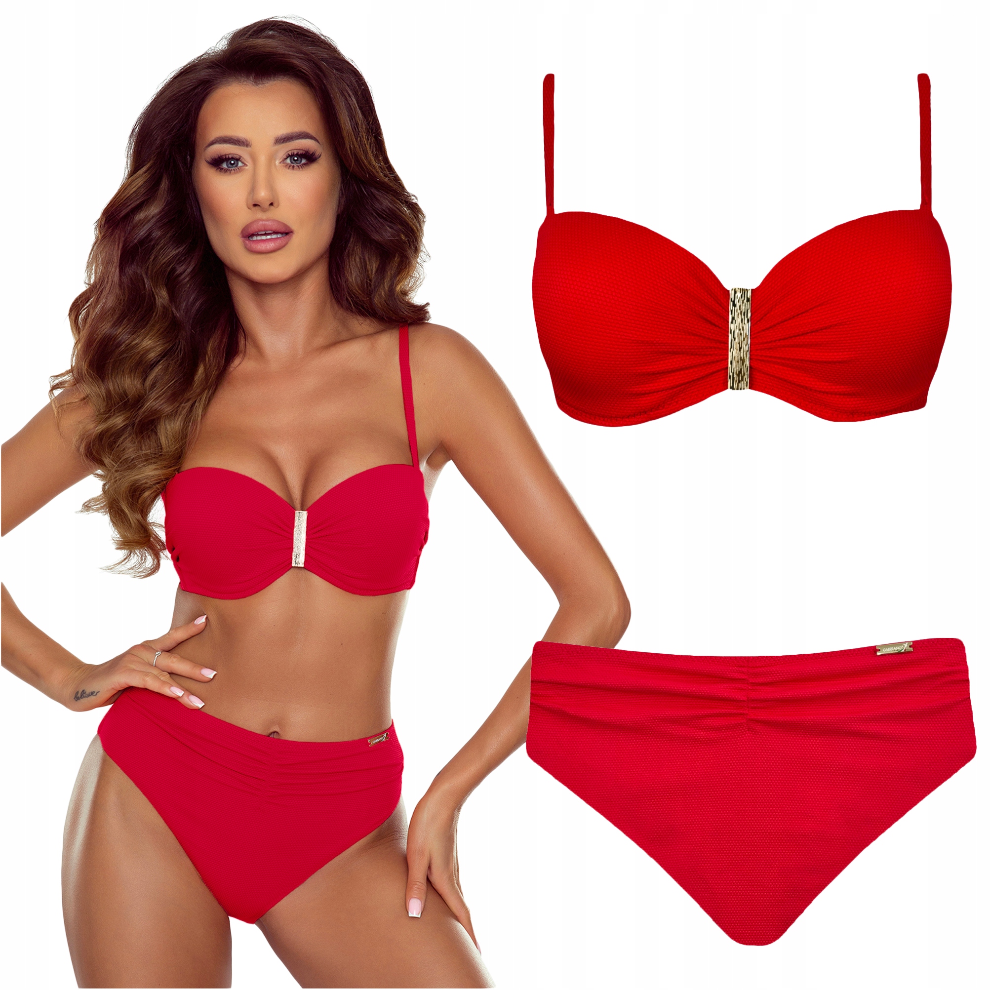 Strój kąpielowy dwuczęściowy damski push up Gabbiano Ashley A2 40D/L 80D