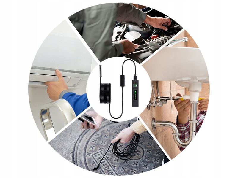 ZESTAW KAMERA ENDOSKOPOWA 5 METROW LED IP67 WIFI Producent code TRAKAM46628