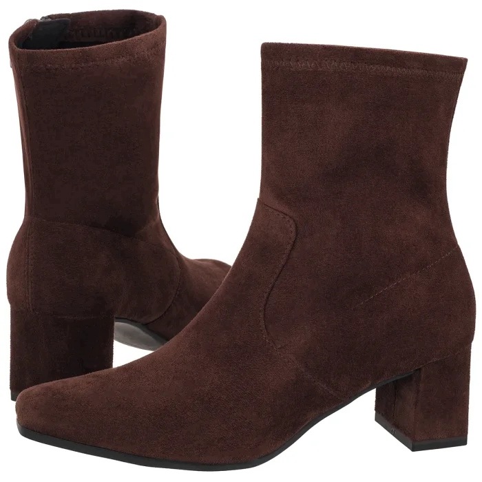 Dámské semišové Kotníkové Boty Caprice hnědé 9-25354-41 Brown Stretch