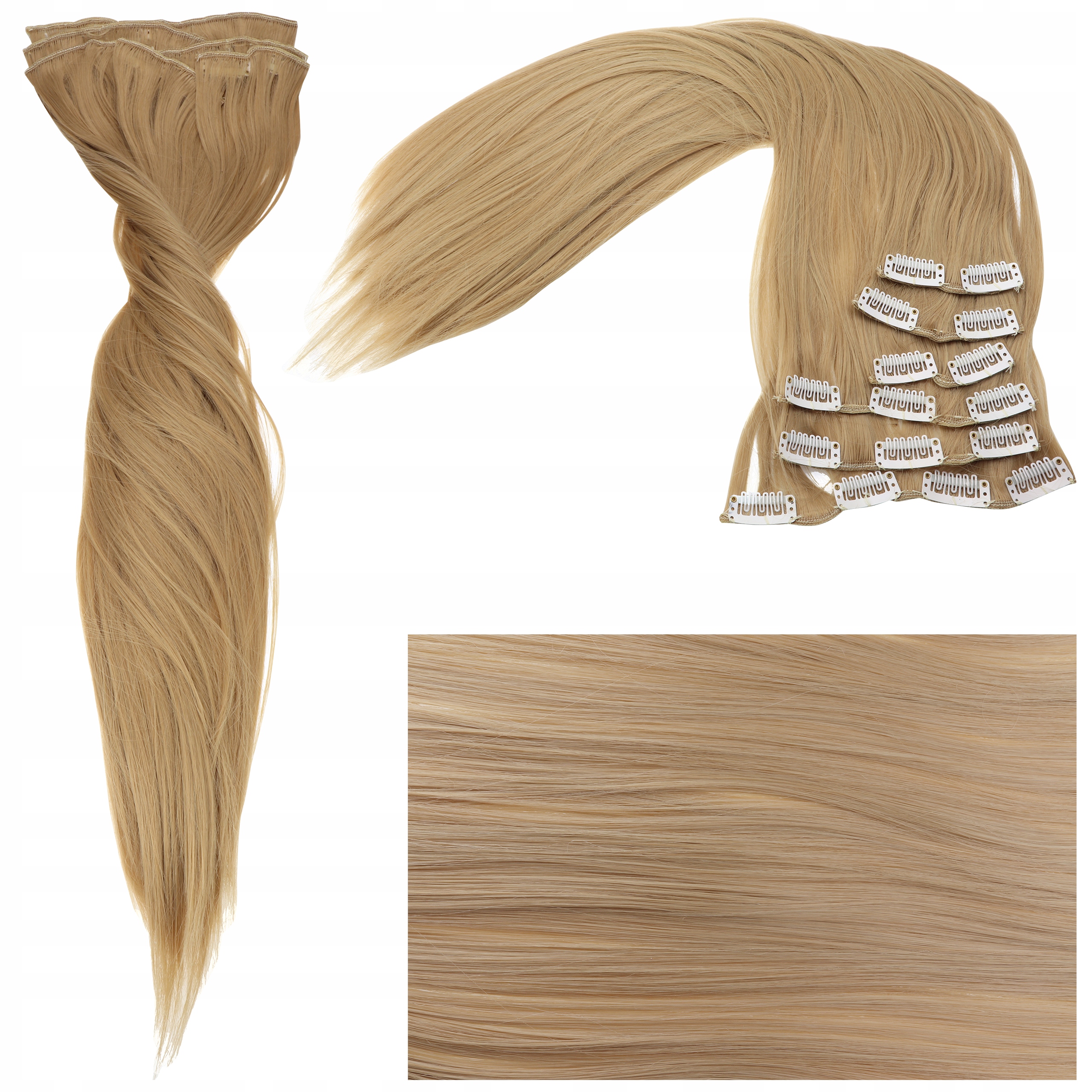 

Doczepiane Włosy Clip In Jak Naturalne 6 Taśm 60CM