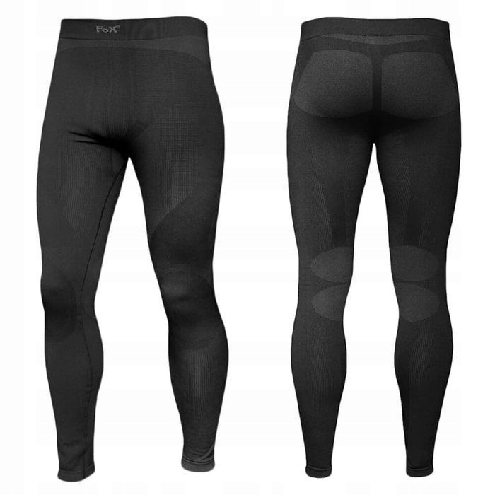 Legginsy termoaktywne męskie sportowe trening Mfh Fox Outdoor Black L