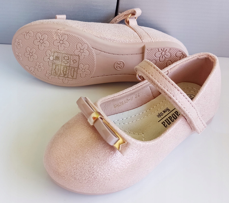 Śliczne balerinki wkładka skóra r.34 różowe P2-66 Rozmiar (new) 34