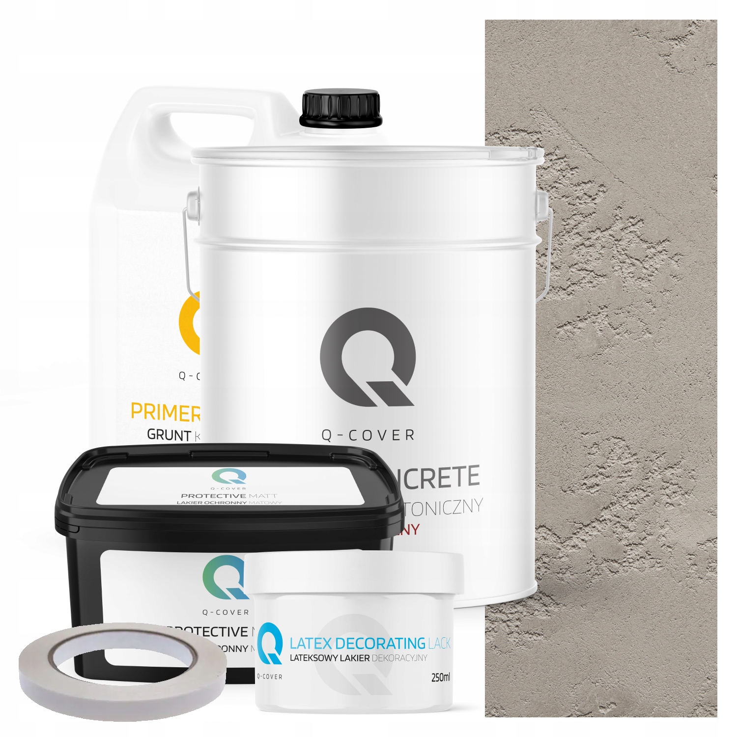 Vnitřní Architektonický Beton Set Šedý Světlý F264 19kg Komplet 10m2