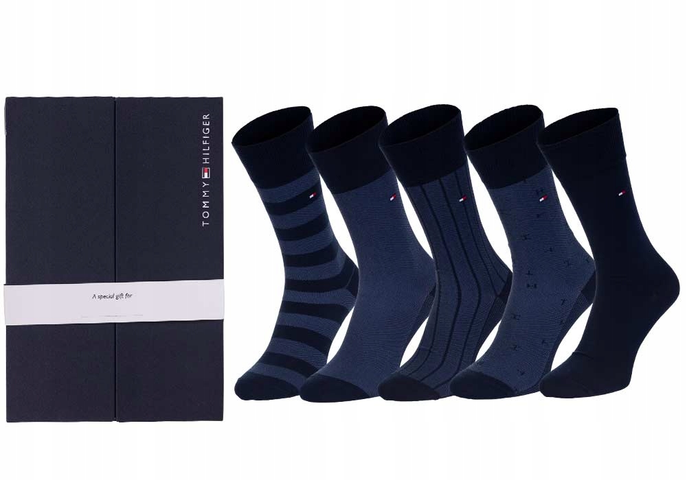 

Tommy Hilfiger Męskie Skarpetki 5 Par Navy r.39-42