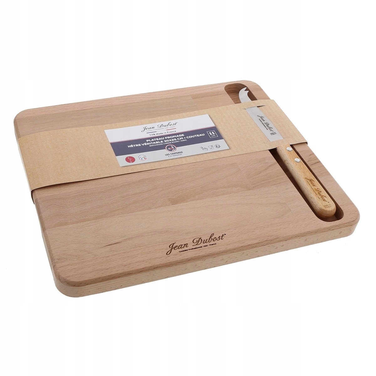 Drevená doska s nožom na syr Jean Dubost