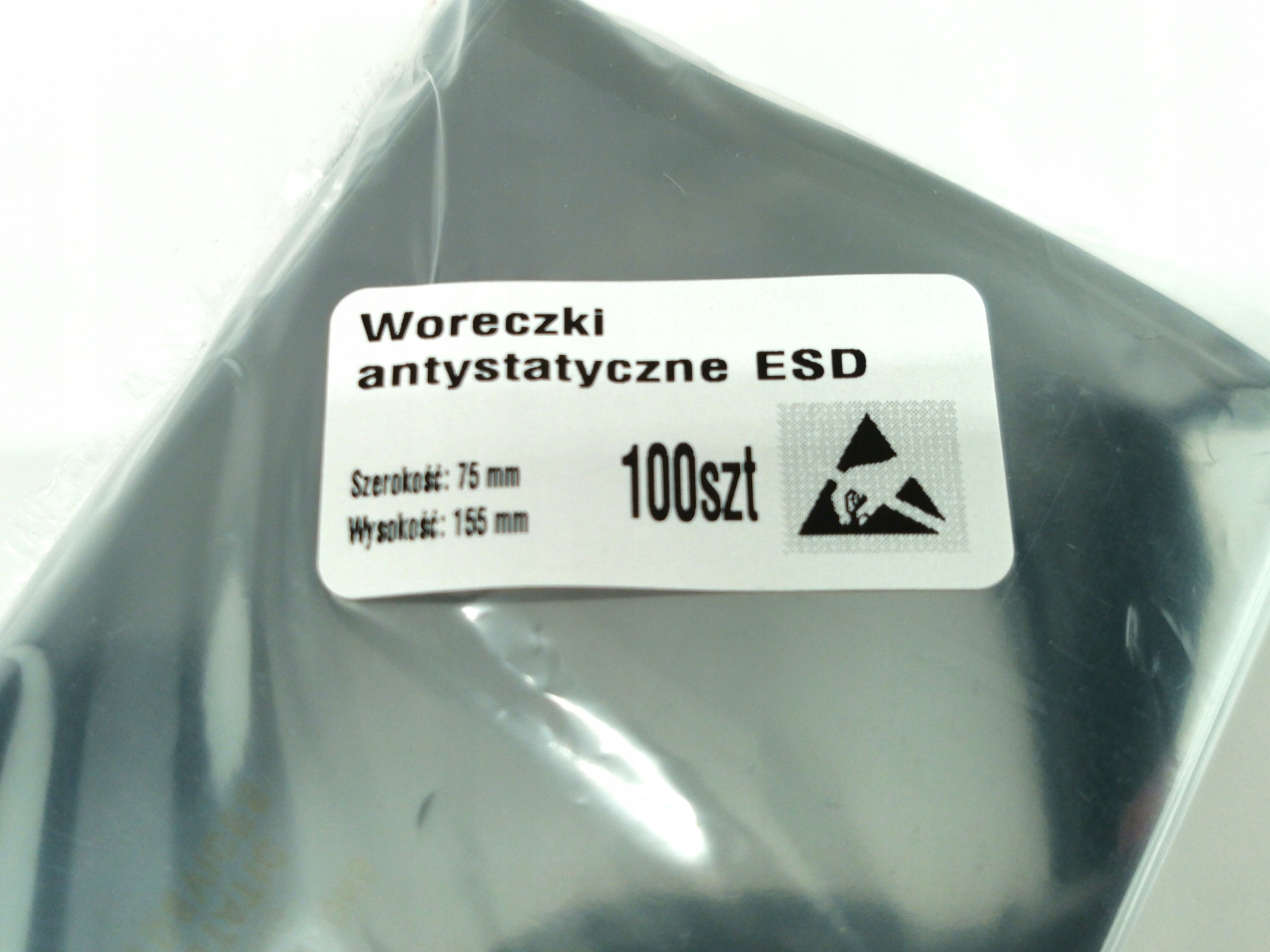Woreczki antystatyczne ESD 75mmx155mm 100szt Marka Inna