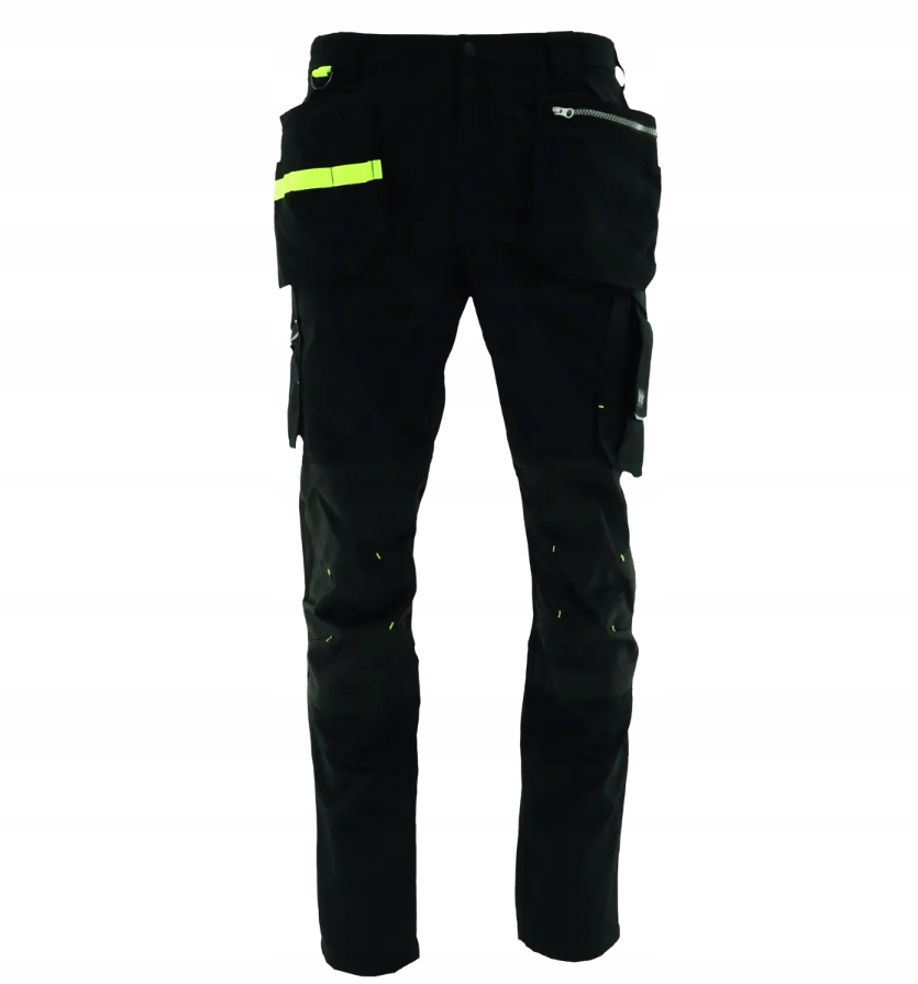 Spodnie Do Pasa Monter Sara Monterskie czarno-żółte r.52