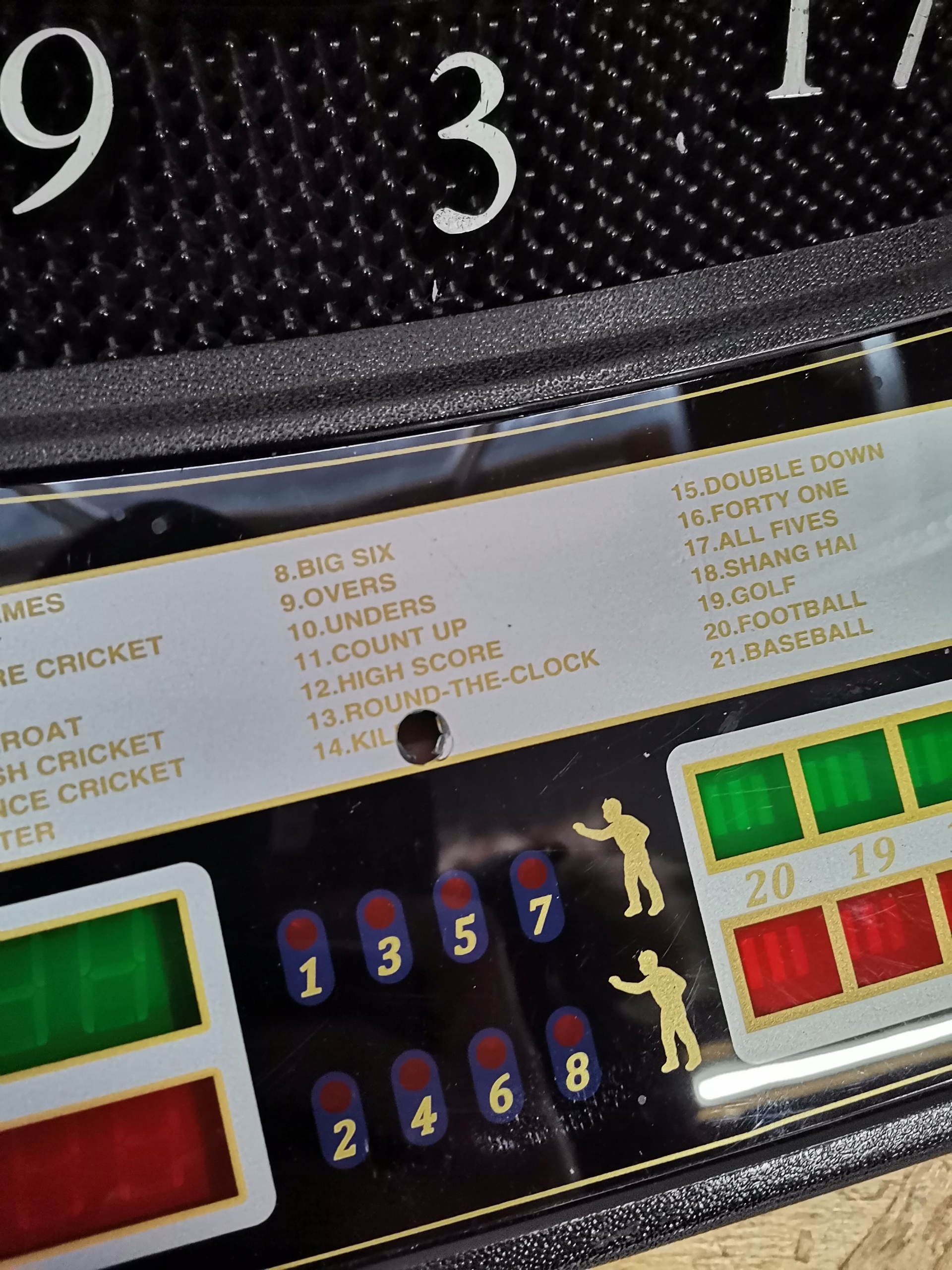 Tablica elektroniczna do rzutek Physionics Model DSHB02